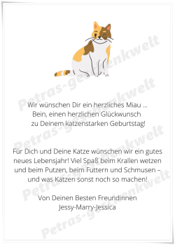 Preview: Geburtstags Geschenk Katzenliebhaber
